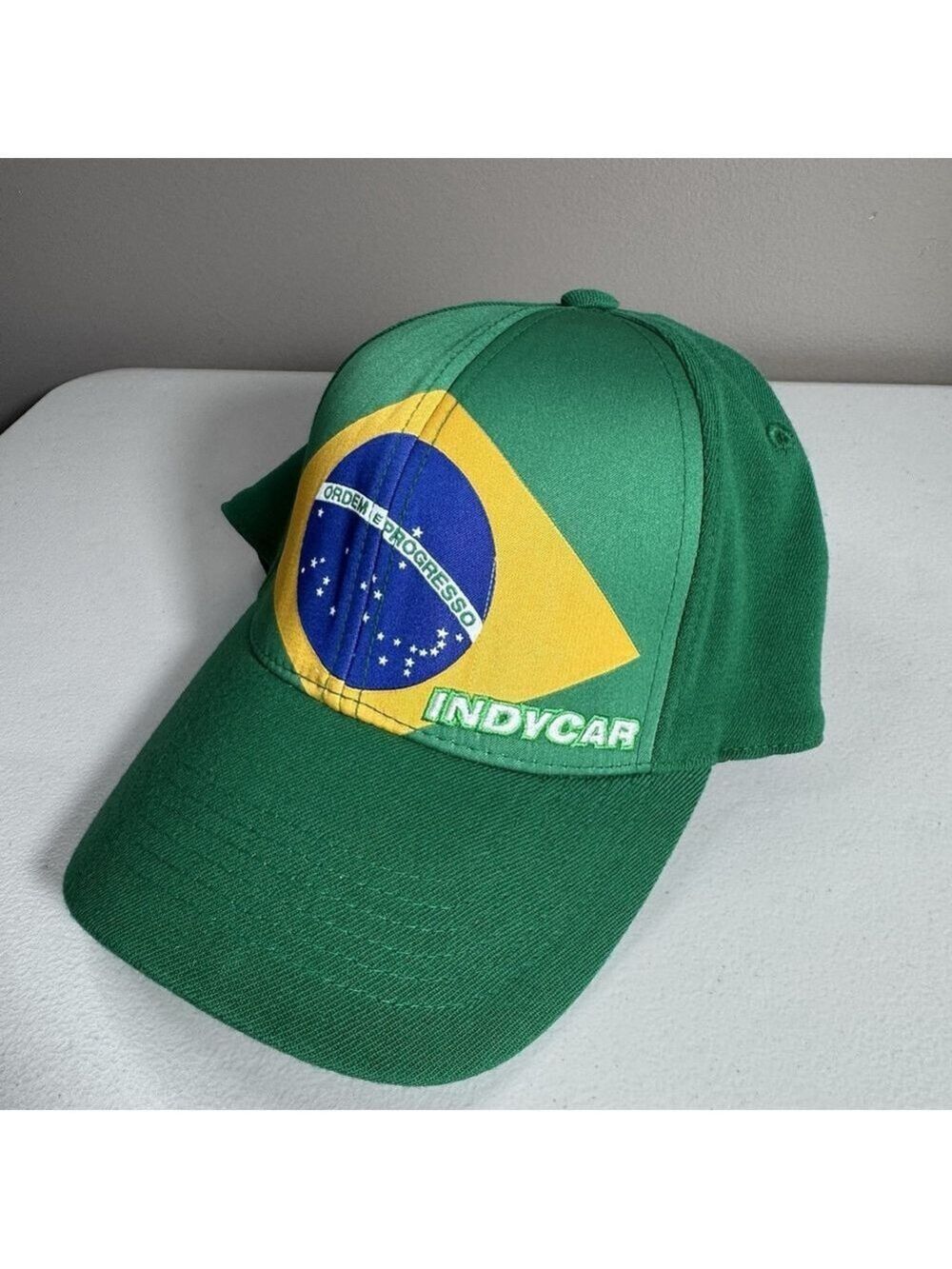 IndyCar Brazil Flag Hat Cap Green Adjustable Top of the World Racing Motorsport